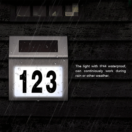 Stainless Steel Solar Powered House Number LED Light - Image 8
